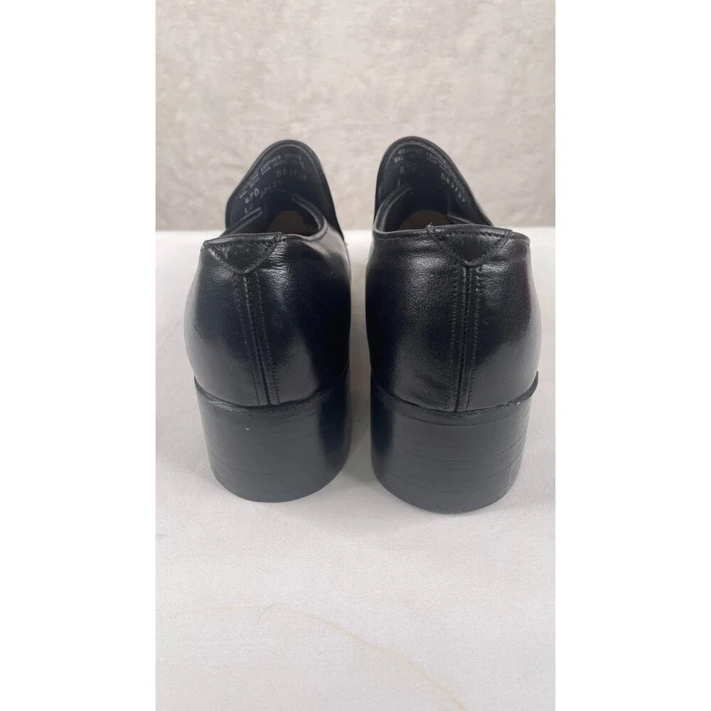 Vintage Tom Mcann Black Dress Shoes Mens Sz 8 Slip On Loafers Business Casual